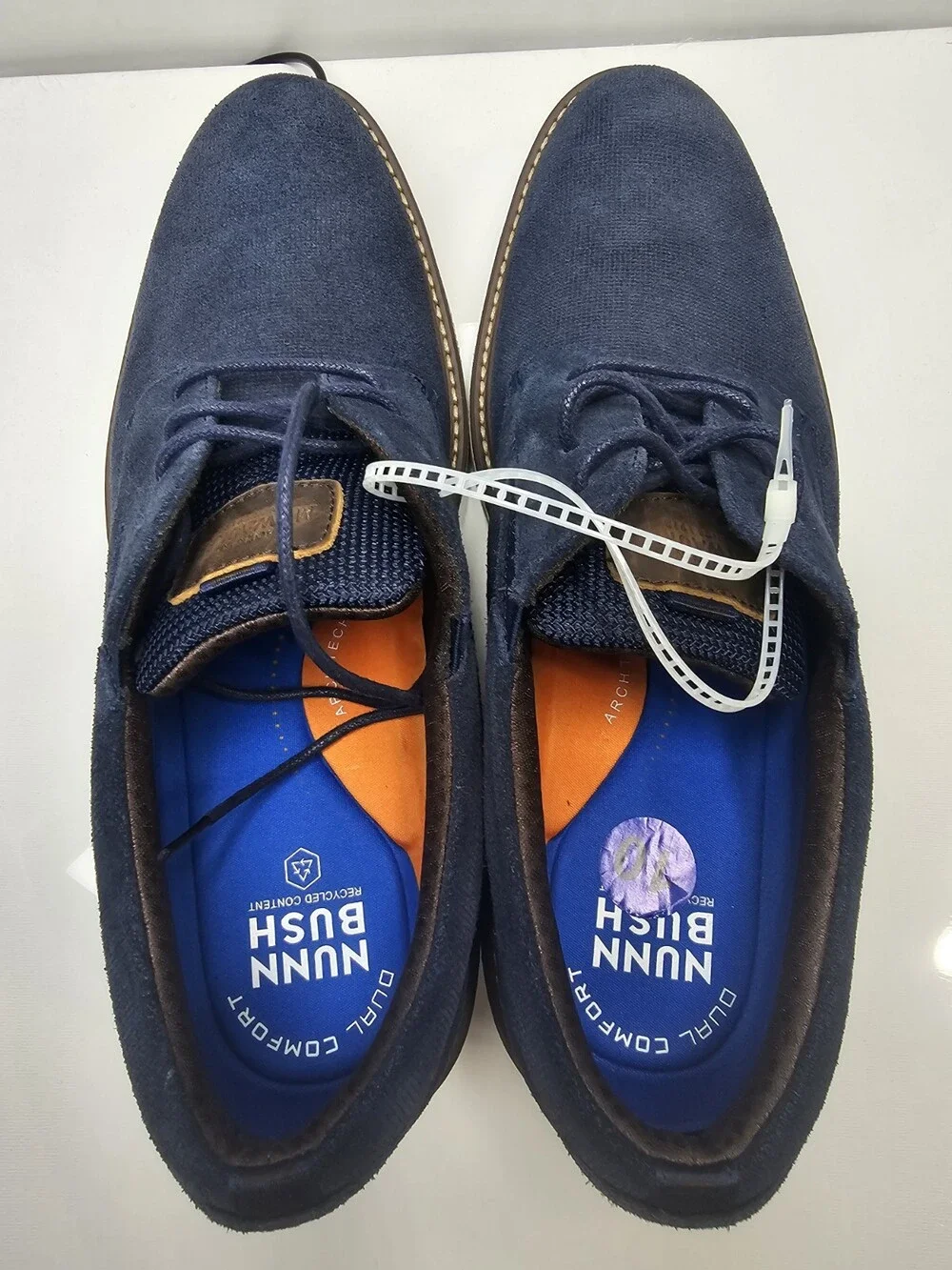 Nunn Bush Griff Suede Oxford Men’s 10M Navy Blue 85107-410 New